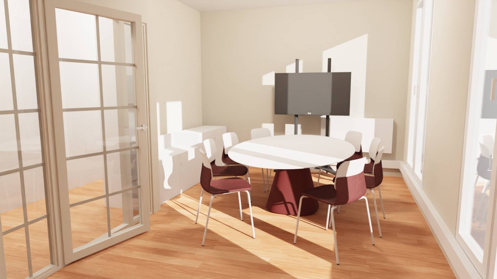 Grande table de réunion ovale à Bordeaux en Nouvelle-Aquitaine, élégance et ergonomie pour vos espaces de travail